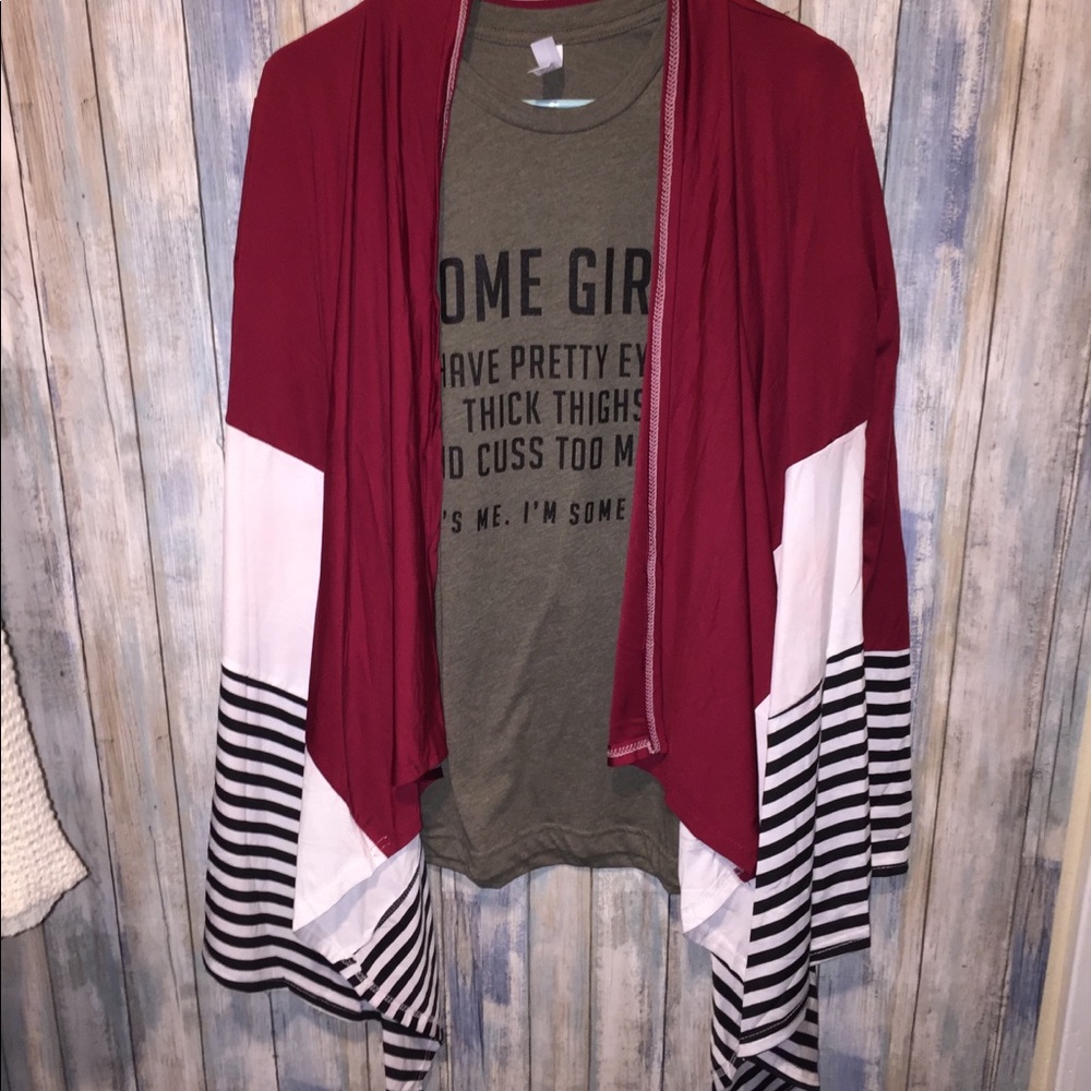 High low color block cardigan